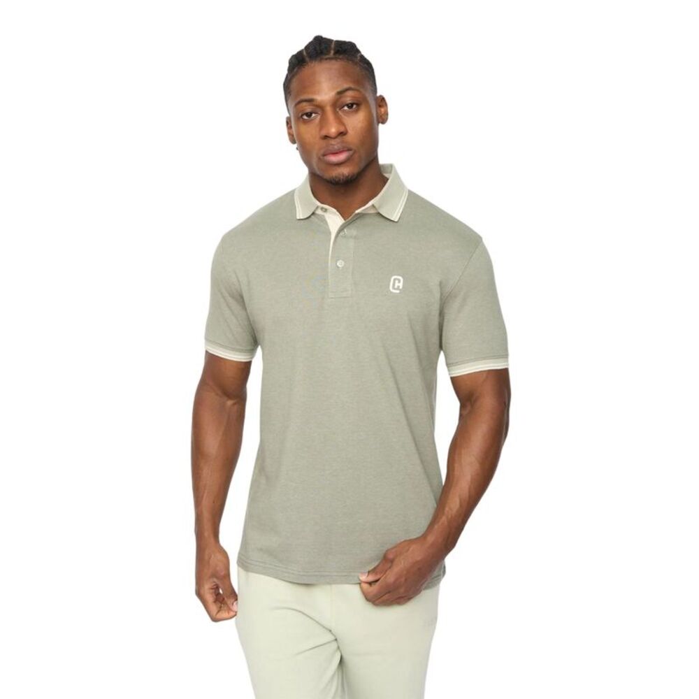 Crosshatch Mens Preece Polo Shirt / Light Olive